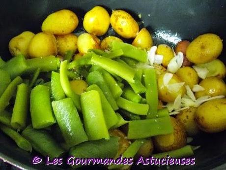 Haricots verts originaux et pommes de terre
