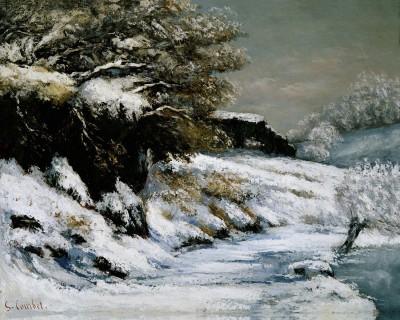Gustave Courbet Effet de neige, ca. 1868 Huile sur toile, 72 x 92 cm French and Company, New York