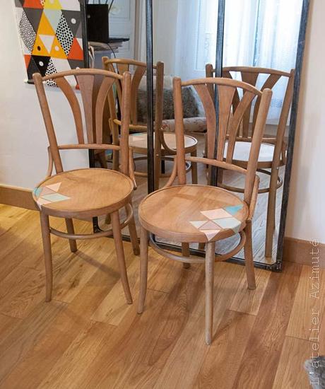 Restauration de chaises bistrot : la révélation Paire de chaises bistrot restaurées
