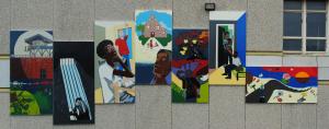 Cyril: intervenant dans les écoles murale_cdp_cité des prairies centre jeunesse art urbain
