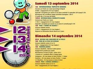 12, 13 et 14 09 2014 : 10e festival de pétanque