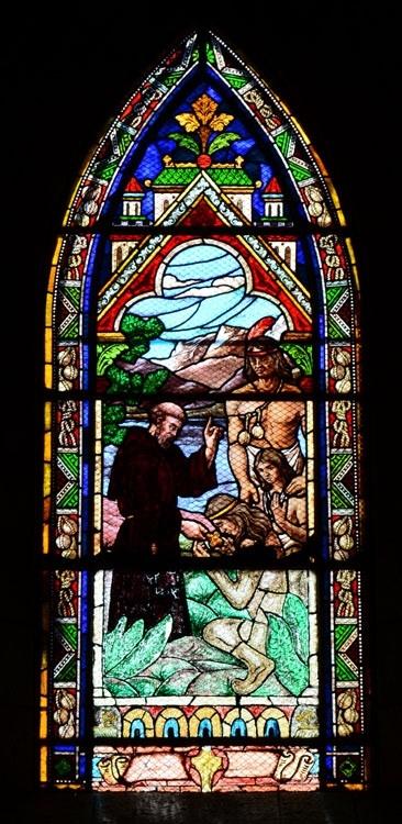 Une christianisation totale au prix d'une déchéance absolue. Les évangélistes, le général, le saint et la cathédrale.