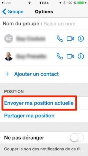 Envoyer votre position l application Messages ios8 281x500 iOS 8 : 7 nouvelles fonctionnalités de l’application Messages