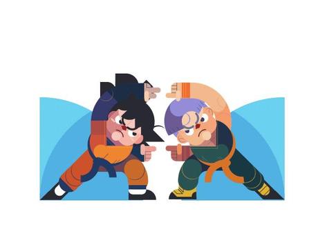 Dragon Ball s’anime en Flat Design DragonBall-phuwadon-thongnoum3