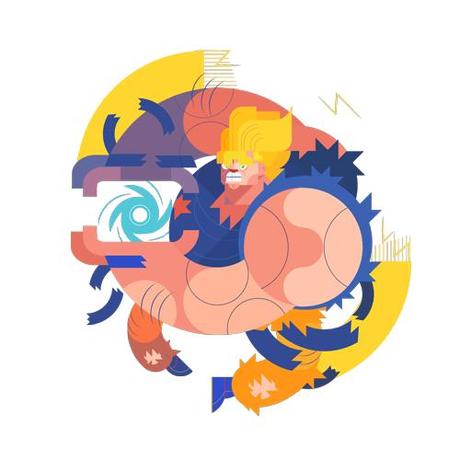 Dragon Ball s’anime en Flat Design DragonBall-phuwadon-thongnoum8