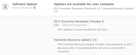 OS X Yosemite Public Beta Developer Preview 8