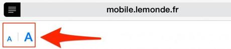 safari ios8 mode lecteur modifier police de caractere 700x151 iOS8 : les nouveautés que vous trouverez sur Safari