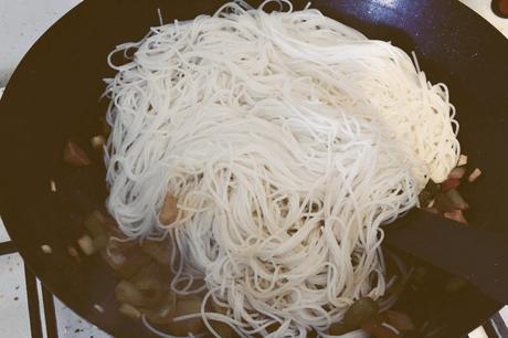 Wok de vermicelles et sardines Wok de vermicelles et sardines