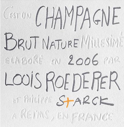 Le champagne de la maison Louis Roederer et de Philippe Starck Louis Roederer et Philippe Starck