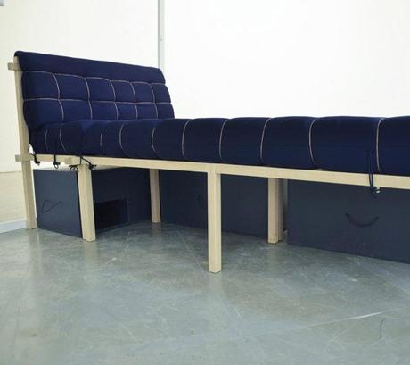 sofa canapé détente design bleu france Millipede mobilier mobile par Joëlle Bourquin
