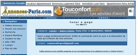 Trouvez votre tueur ?? gage sur Internet