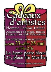 Attention! Rappel! WE cadeaux d’artistes