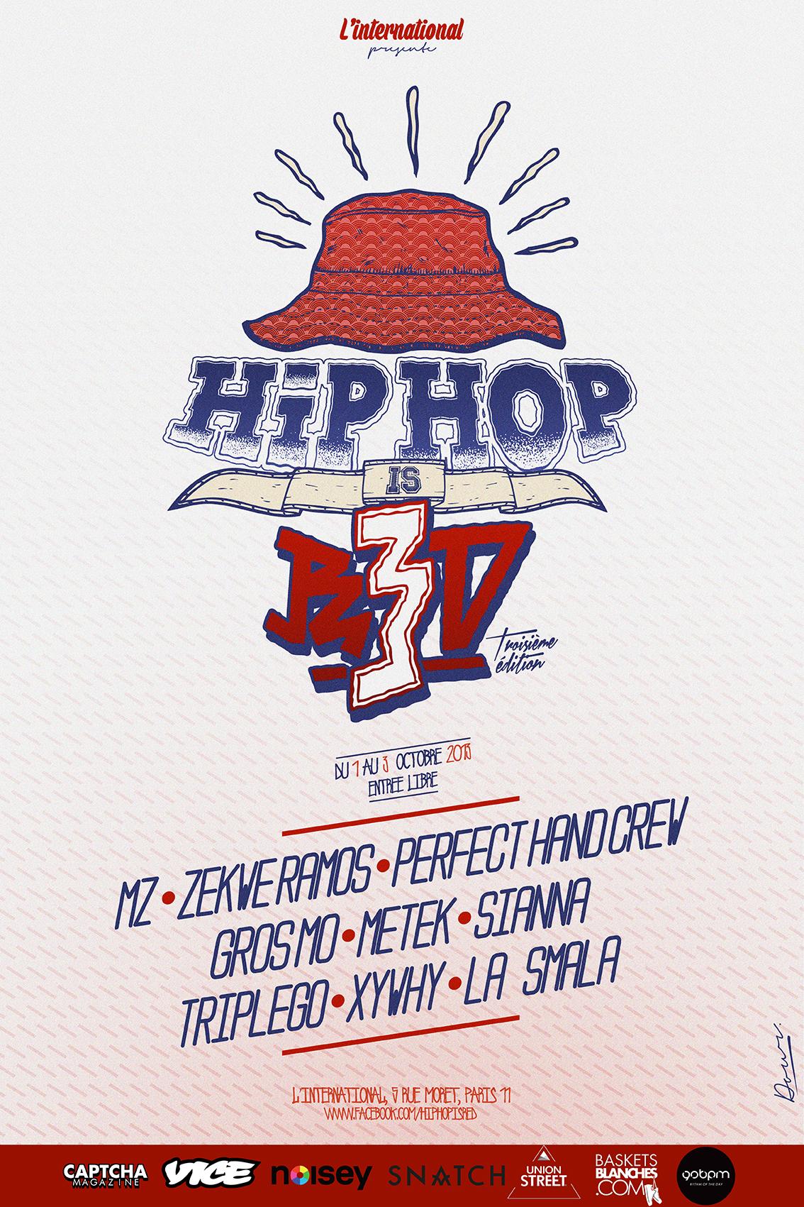 Hip Hop Is Red #3 w/ MZ, Jarod, Metek, Gros Mo, Triplego, La Smala, Sianna Dwayna & XYWHY (Gratuit) hhr3_web