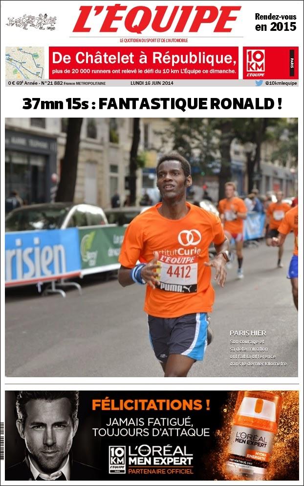 Health, Wellbeing and Fitness : Ronning Against Cancer’s nice long run on Sunday morning, September 21st 2014 !!! Let’s go to upcoming race “20 km de Paris”with Great motivation and wellness with good feelings to support the fight against breast cancer!!!