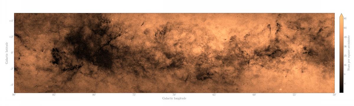 219 millions d’étoiles relevées dans une portion de la Voie lactée 219 millions d'étoiles