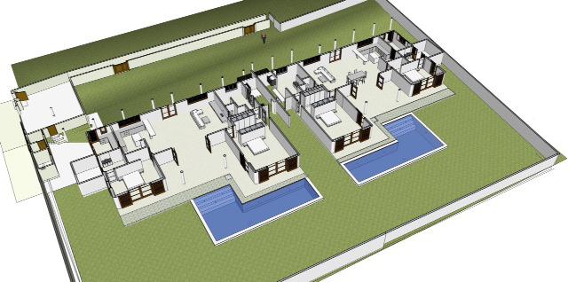Plan 3D de la Villa Teva à Kerobokan - Balisolo