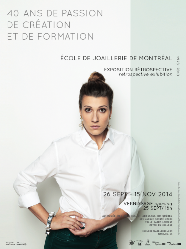 #ModeMTL Les 40 ans de formation et de création de l’École de joaillerie de Montréal au Musée des maîtres et artisans du Québec 10570367_10152607976582107_5917443257412361416_n