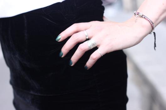 Triangles of mine bagues argent