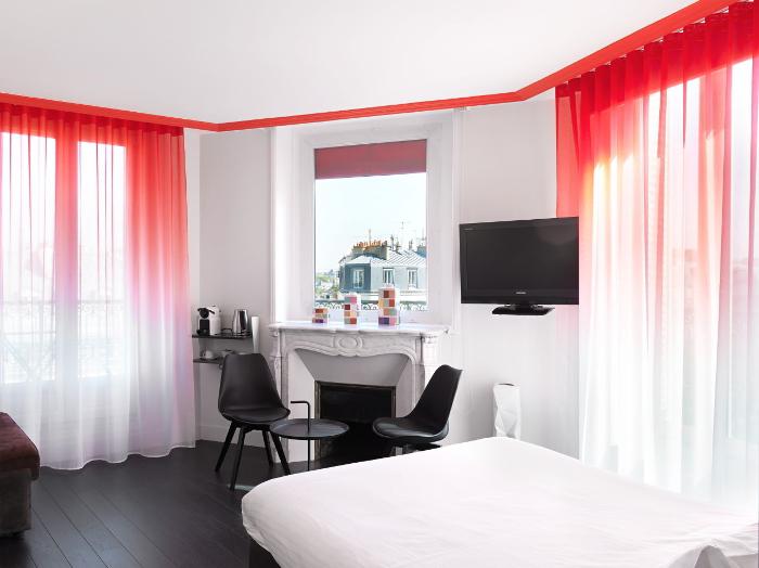 chambre hôtel paris design noir rouge blanc Hôtels Paris : Hôtel La Demeure