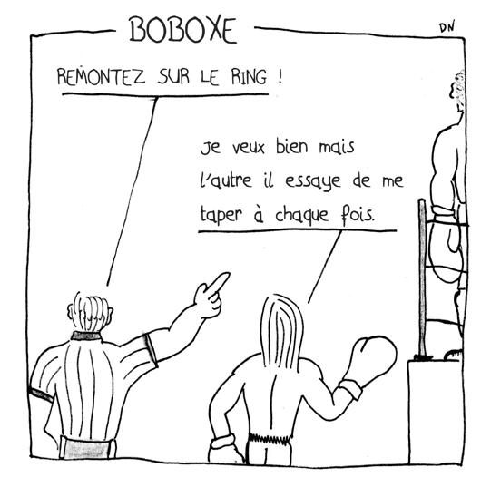 BOBOXE, strip de Zéda sur le thème de la Boxe