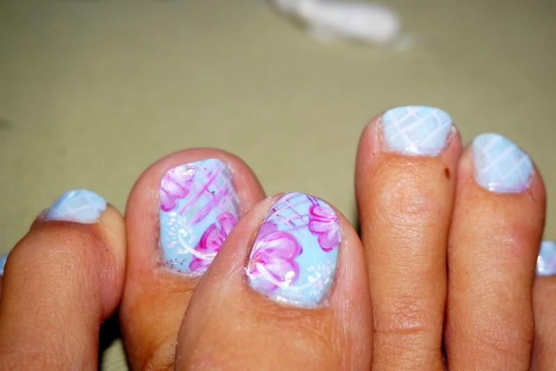 Fleurs de petons et quadrillage Fleurs de petons et quadrillage