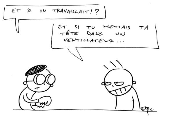 Ambiance de lundi au travail. lundi_au_travail