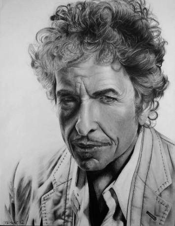 Bob Dylan dessiné par Christelle