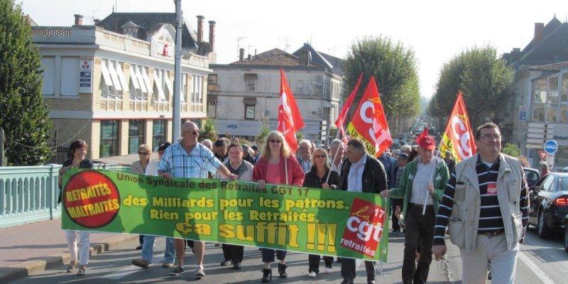 Charente-Maritime : environ 550 retraités manifestent