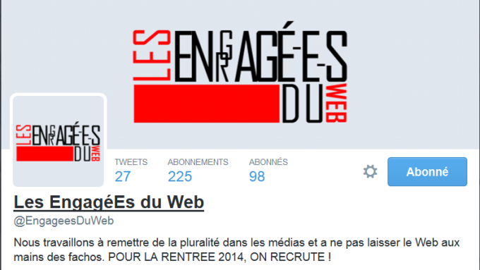 Suivez ce compte, c’est un ordre ! @EngageesDuWeb Capture