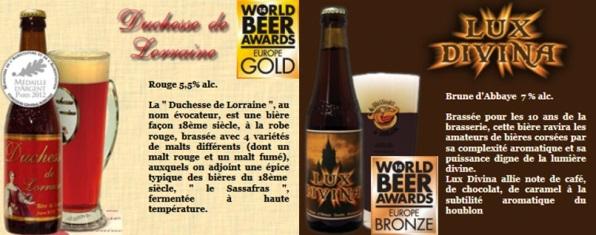 World Beer Award : Médaille d’Or pour les Brasseurs de Lorraine ! bières médailles Brasseurs de Lorraine