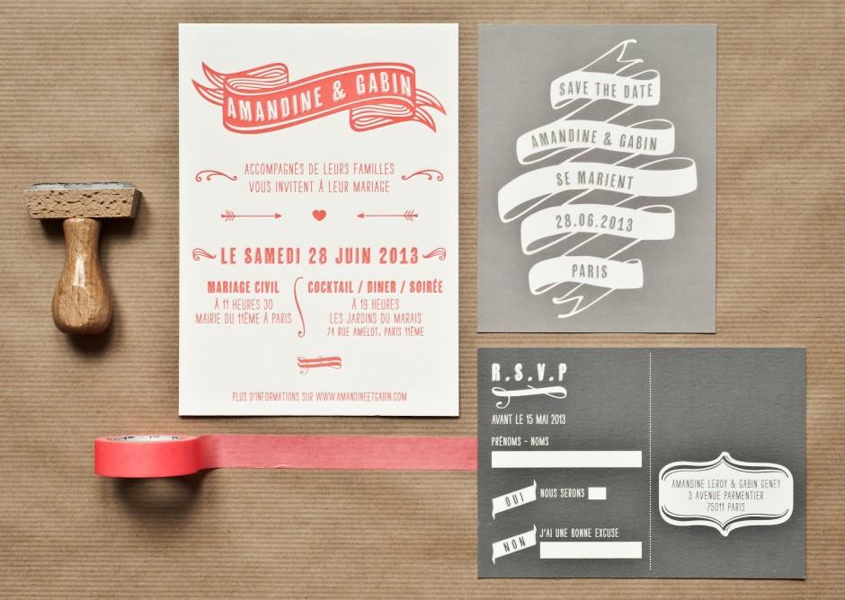 Calligraphiez votre mariage ! invitation mister M