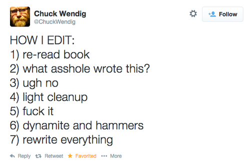 Chuck Wendig & la réécriture wendigrewrite