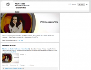 Capture d'écran page entreprise LinkedIn de la RMN Grand Palais