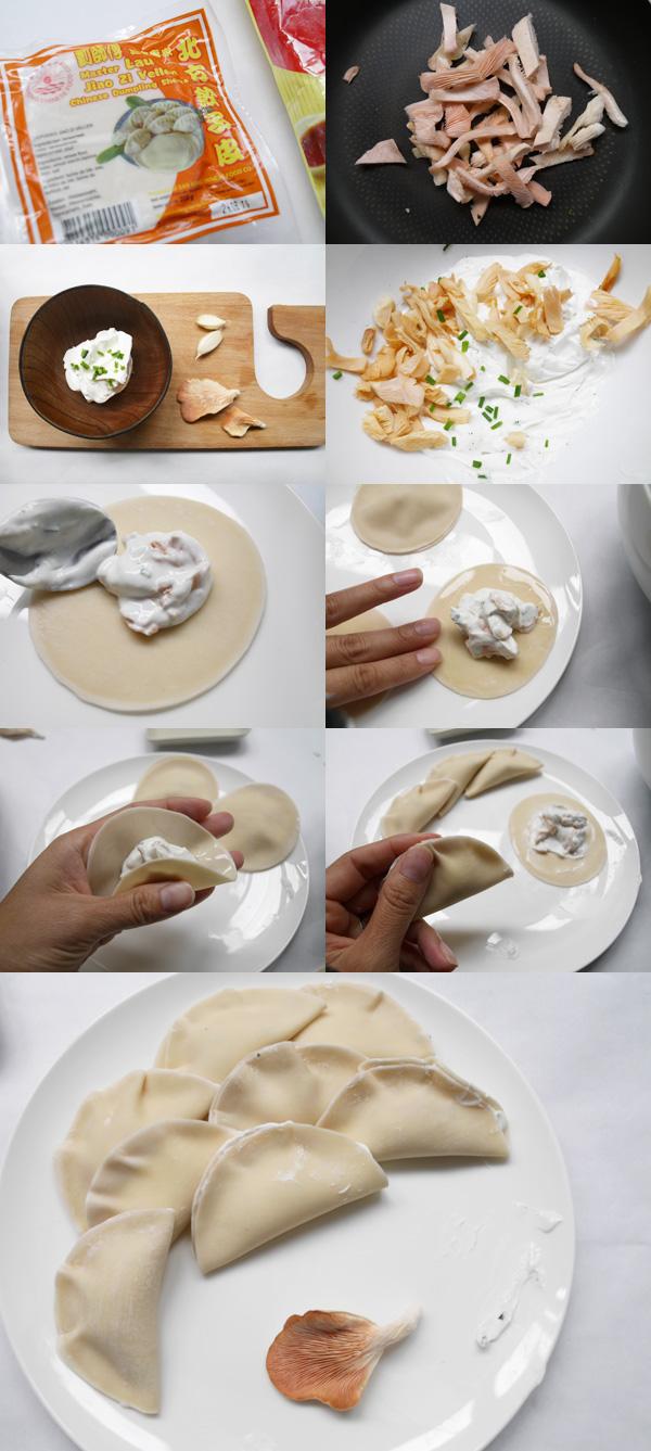 Prêt à pousser, la box – Recettes à base de pleurotes rose inside ! recette-pleurote-raviolis