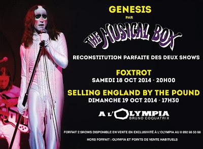Le 19 Octobre 2014 à l'Olympia, découvrez ou redécouvrez l'univers originel de GENESIS by The Musical Box !
