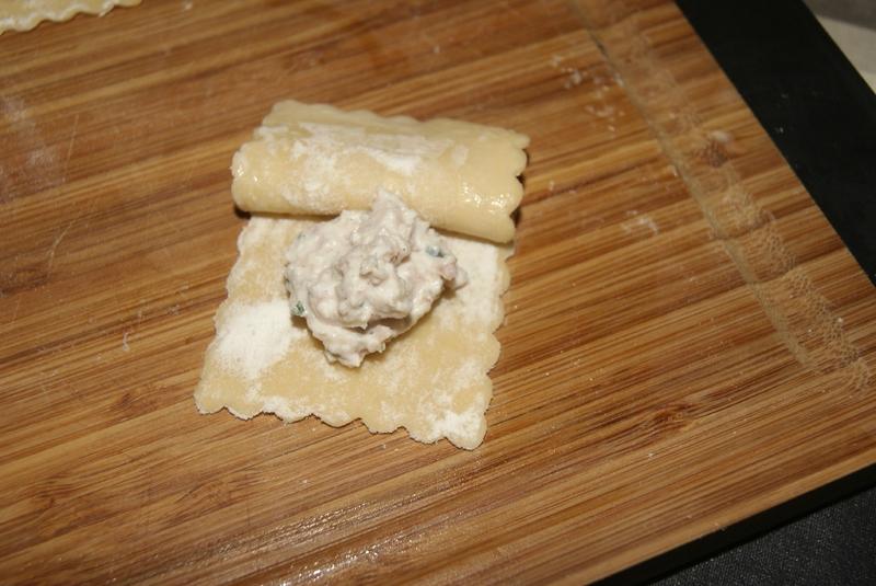 Raviolis maison au jambon, ricotta, oignon et basilic _DSC5900