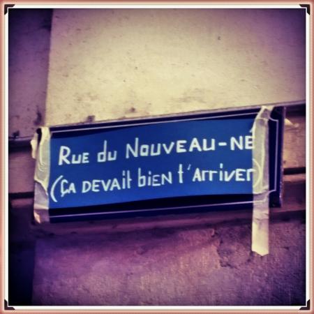 La photo du jour: encore une rue rebaptisée! détournement de nom de rue,rue à genève,nouvelle rue à genève