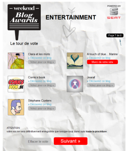 1 vote = 1000 merci ! Aidez-moi à gagner les WeekEnd Blog Awards (Le Vif) Capture8