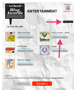 1 vote = 1000 merci ! Aidez-moi à gagner les WeekEnd Blog Awards (Le Vif) Capture6