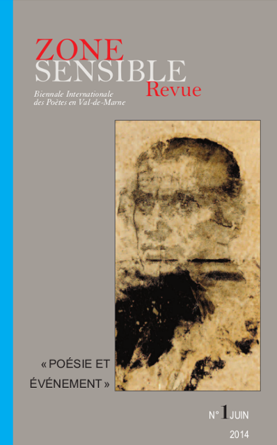 Poésie et évènement - Revue Zone Sensible n°1 couvzs