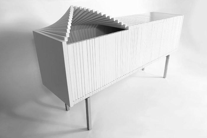 Wave cabinet par Sebastian Errazuriz maître des sculptures fonctionnelles