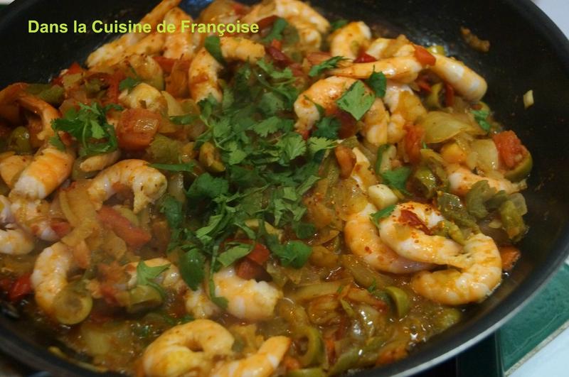 Crevettes aux Poivrons Oignons Tomates (presque à la Mode Basquaise) DSC07897