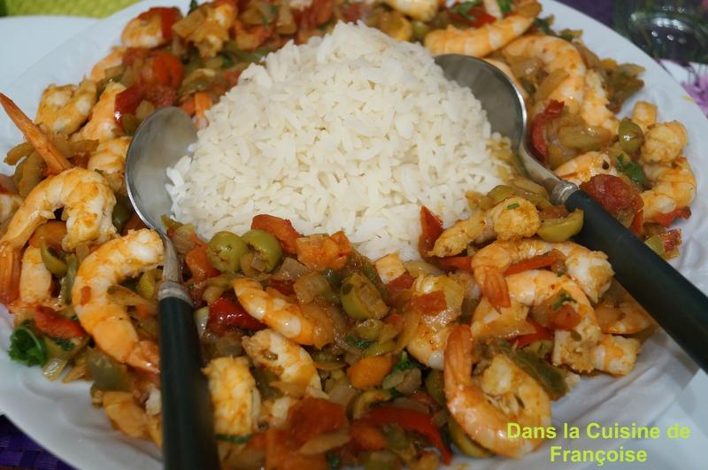 Crevettes aux Poivrons Oignons Tomates (presque à la Mode Basquaise) DSC07898