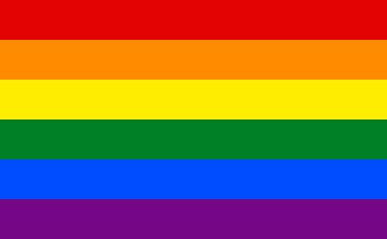 Rainbow flag. Symbol of gay pride.
