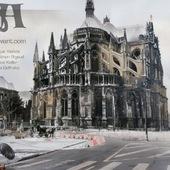 Lundi 12 octobre 1914 Le chevet de la Cathédrale, vue au coin du 'Cardinal', Reconstruction de Reims - Fev 2013