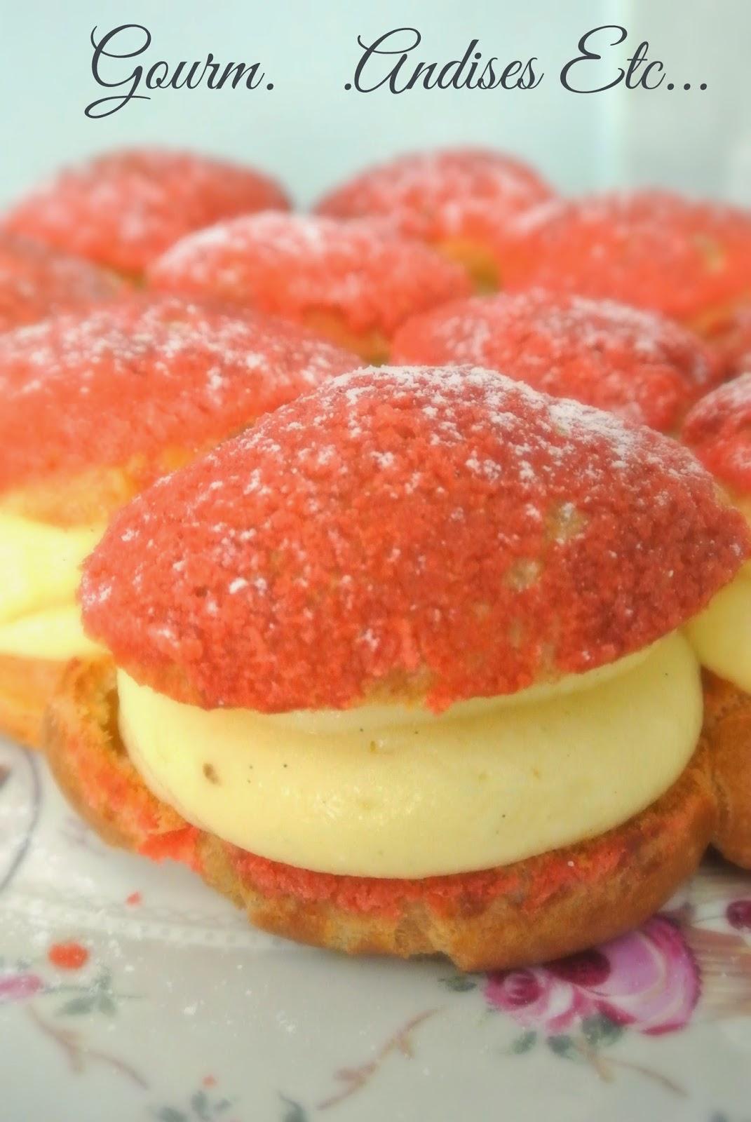 Paris-Brest ,Crème a la Vanille de Tahiti et insert Framboise