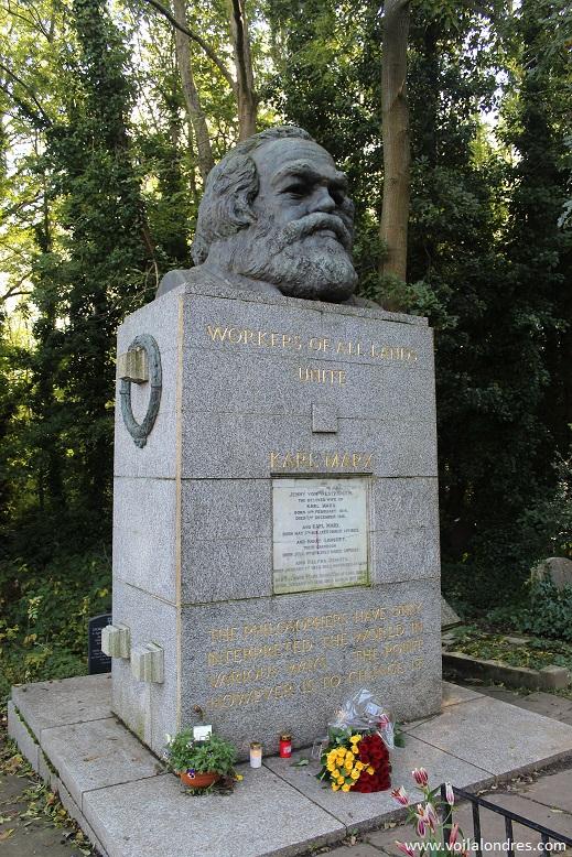 Le cimetière de Highgate à Londres Tombe de Karl Marx