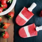 glace eau popsicle fraise yaourt 150x150 Roulé à la pâte à tartiner ou à la confiture de fraises