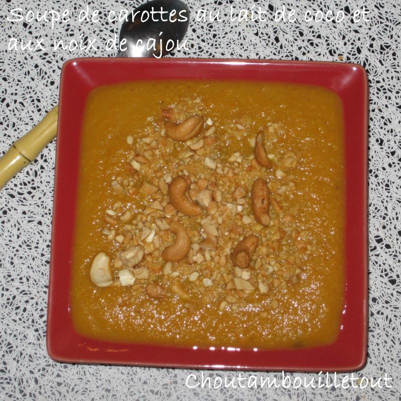 soupe carotte coco cajou