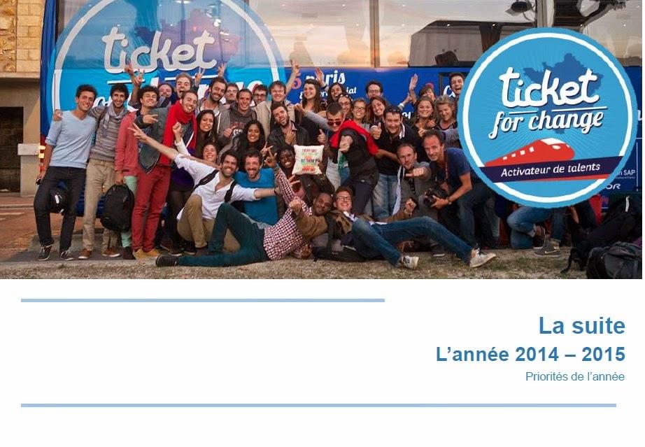 Retour sur le Bilan Ticket For Change 2014, avec Chloé Girard ! Retour sur le Bilan Ticket For Change 2014, avec Chloé Girard !